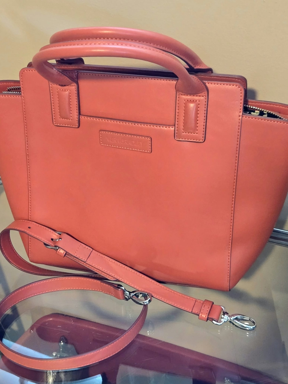 Vera Bradley Red/Coral Shoulder Bag, Mod Lining, Versatile Stylish Purse